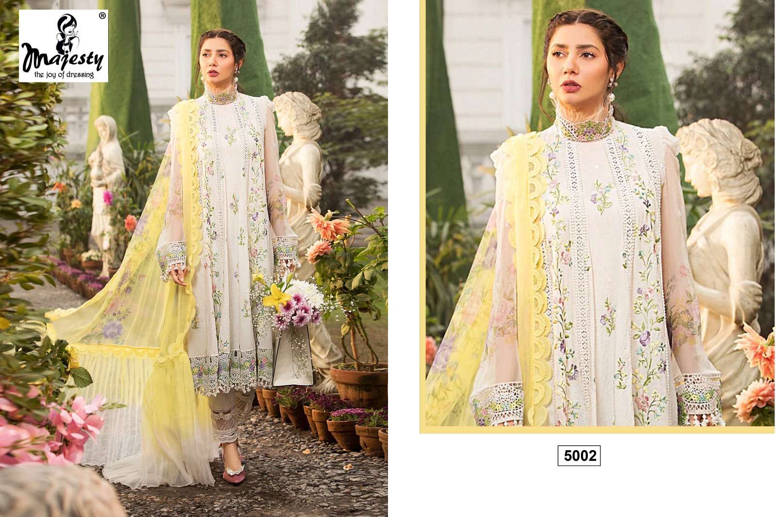 majesty maria super hit 5001-5004 series fancy designer pakistani swalwar kameez wholesaler surat 