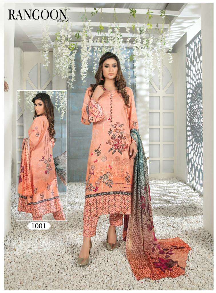 maryam rangoon 1001-1010 unstich designer pakistani salwar suits catalogue online market surat 