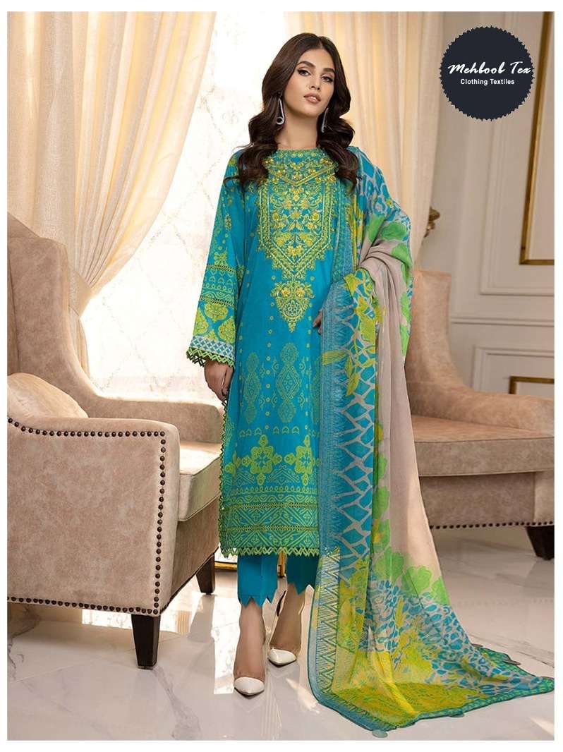 mehboob tex chrizma vol-1 7773 series stylish look designer pakistani salwar suits surat 