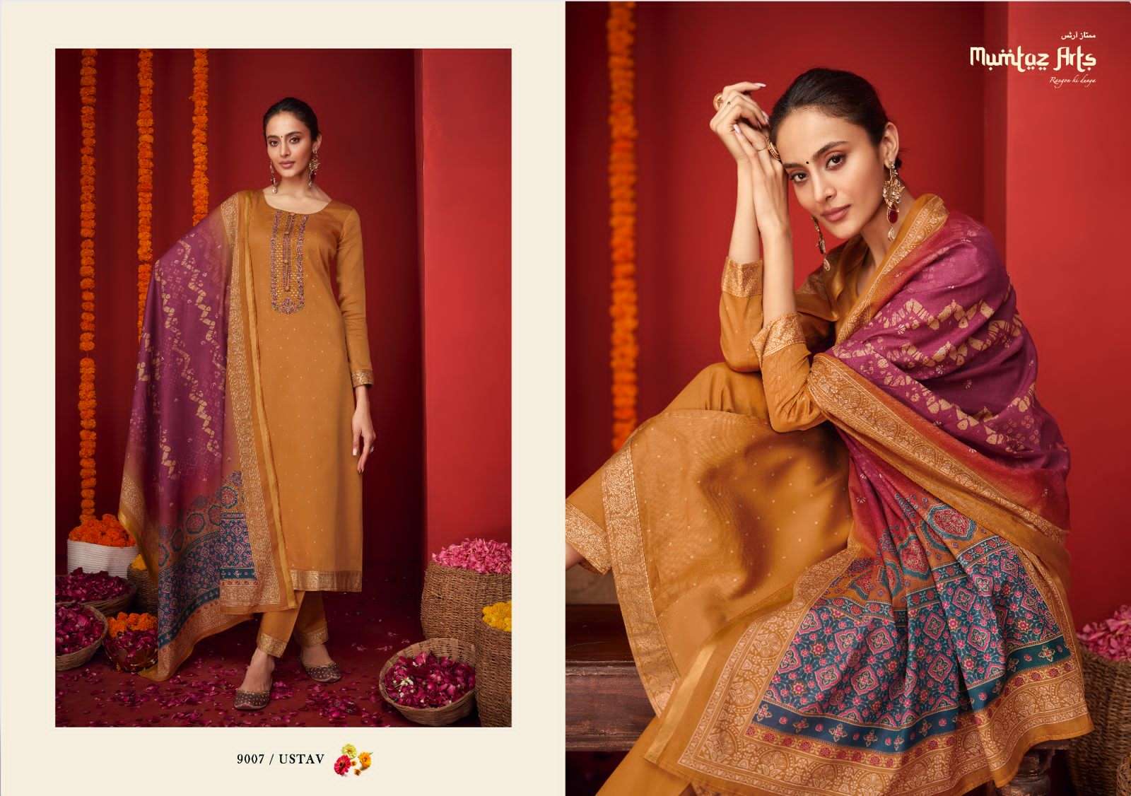 mumtaz arts utsav 9001-9008 series latest designer indian salwar kameez catalogue online wholesaler surat 