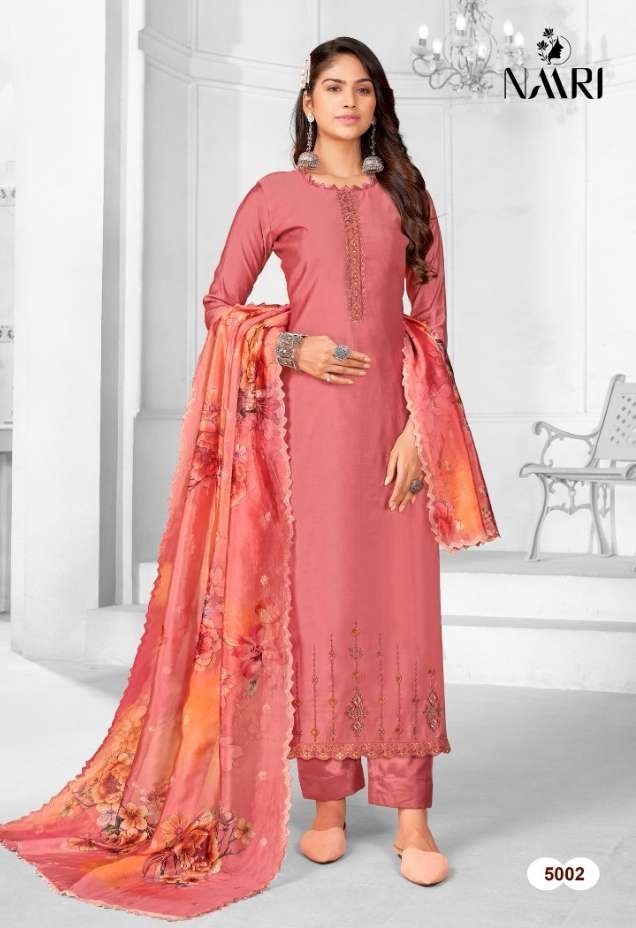 naari aalisha 5001-5004 series stylish designer salwar kameez catalogue online supplier surat 