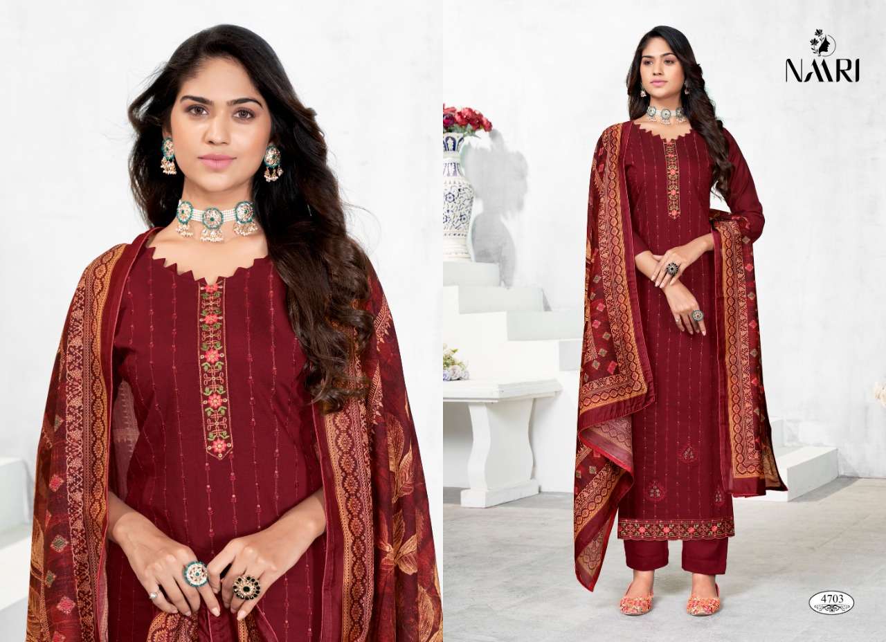naari eiza 4701-4704 series fancy designer indian salwar suits latest catalogue collection surat 