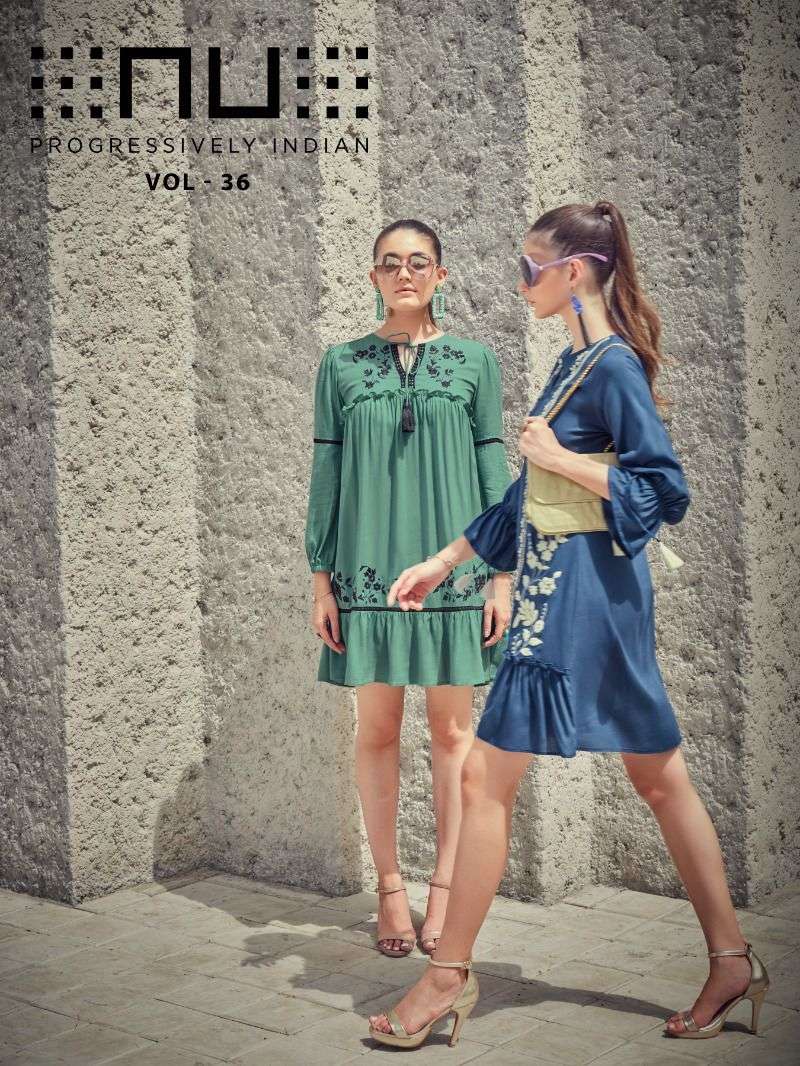 nu nu vol-36 stylish look designer kurtis catalogue wholesale price surat 