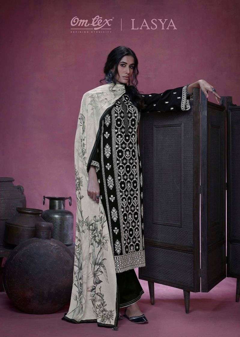 om tex lasya 1481 series exclusive designer salwar suits catalogue online dealer surat