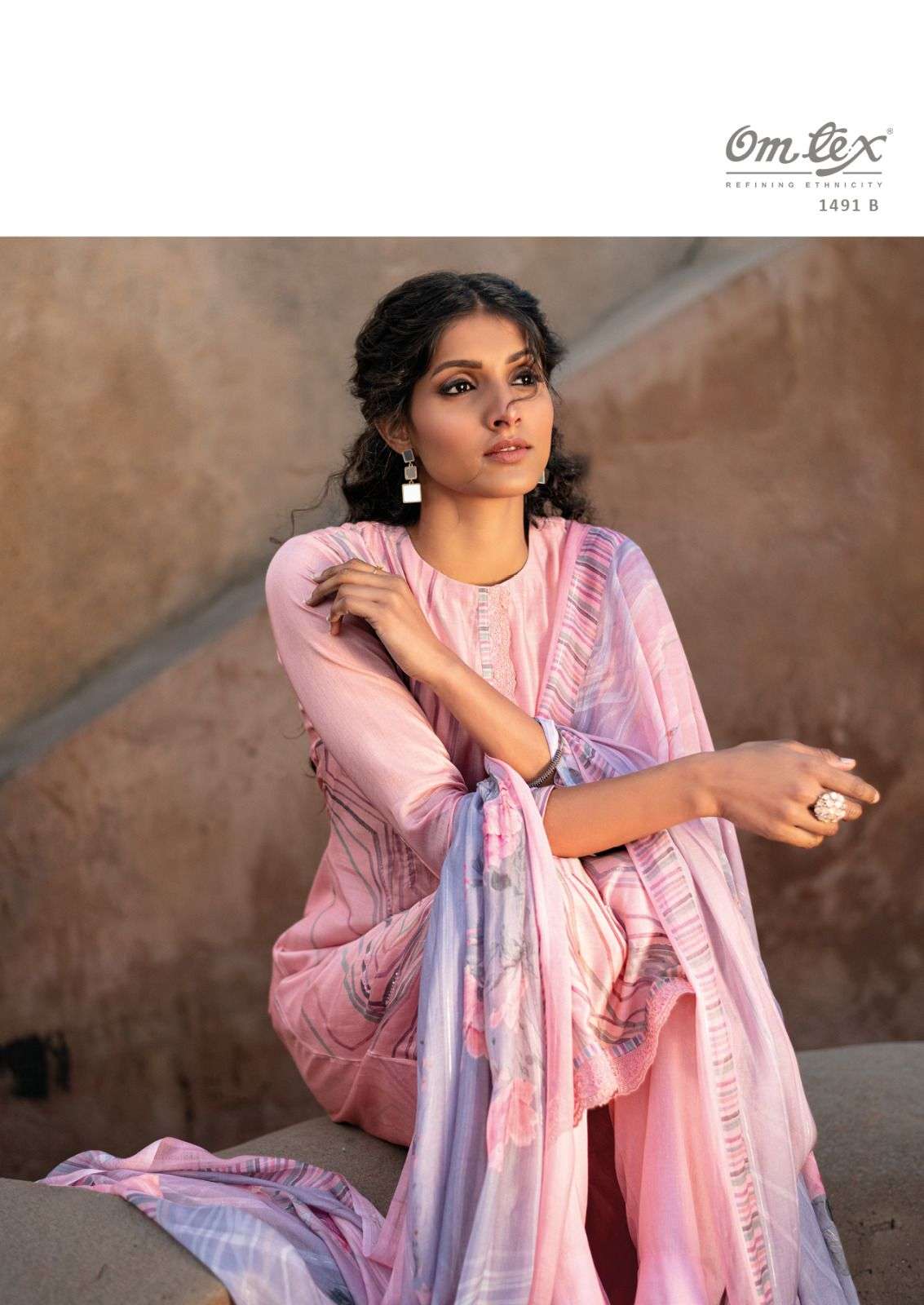 om tex poorvi 1491 series indian designer fancy salwar kameez catalogue exporter surat