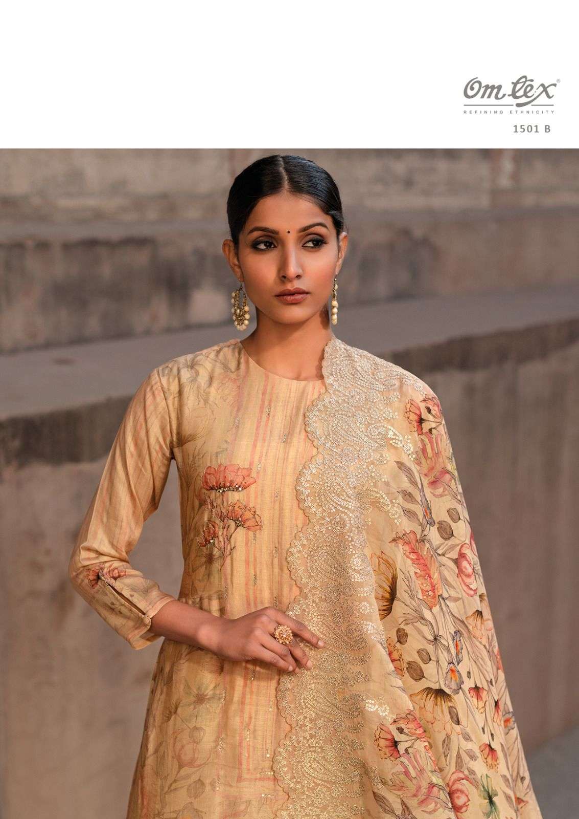 om tex upasana 1501 series indian designer salwar kameez summer seasons catalogue 