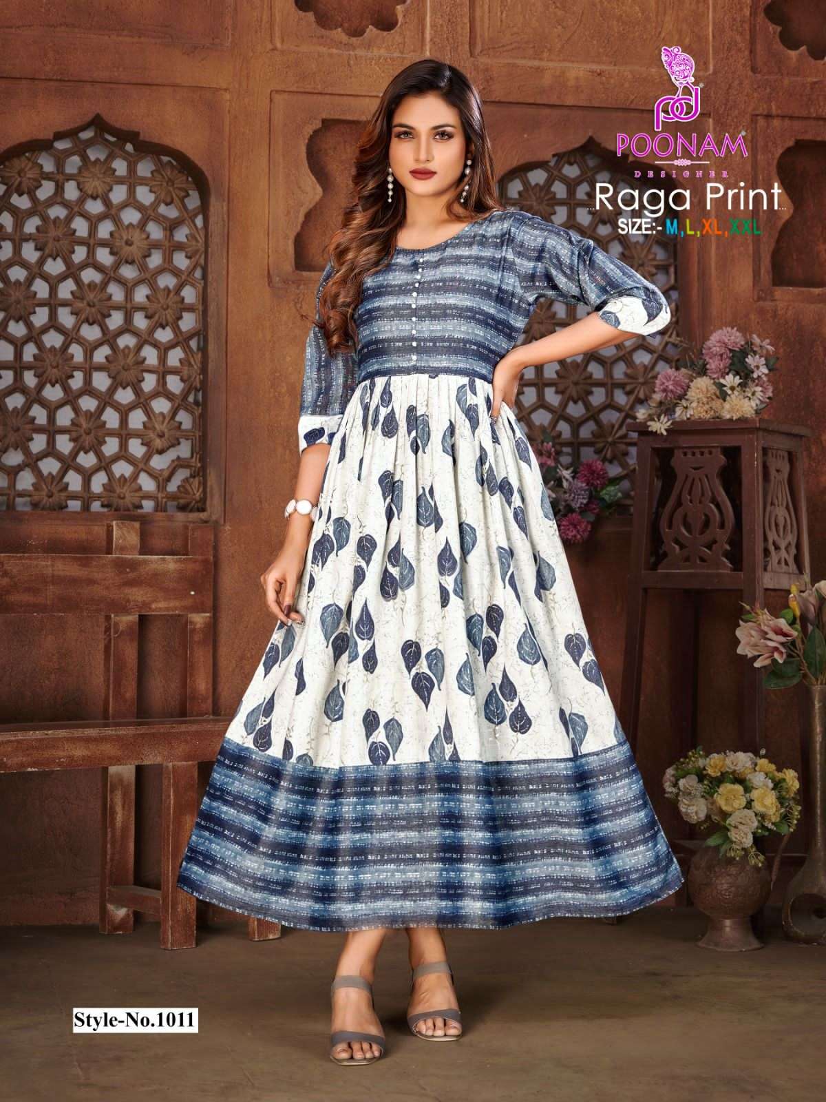 poonam designer raga print 1001-1012 series trendy designer gown catalogue design 2023 