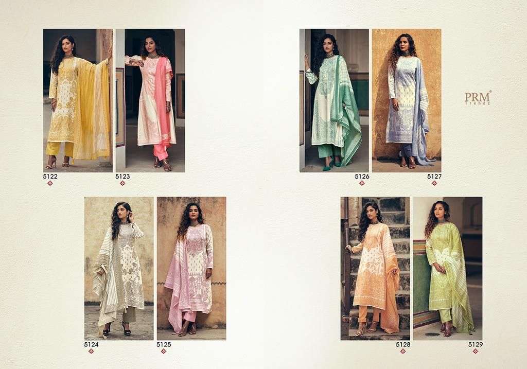 prm trendz iqraar 5122-5129 series unstitched designer salwar kameez catalogue online dealer surat 
