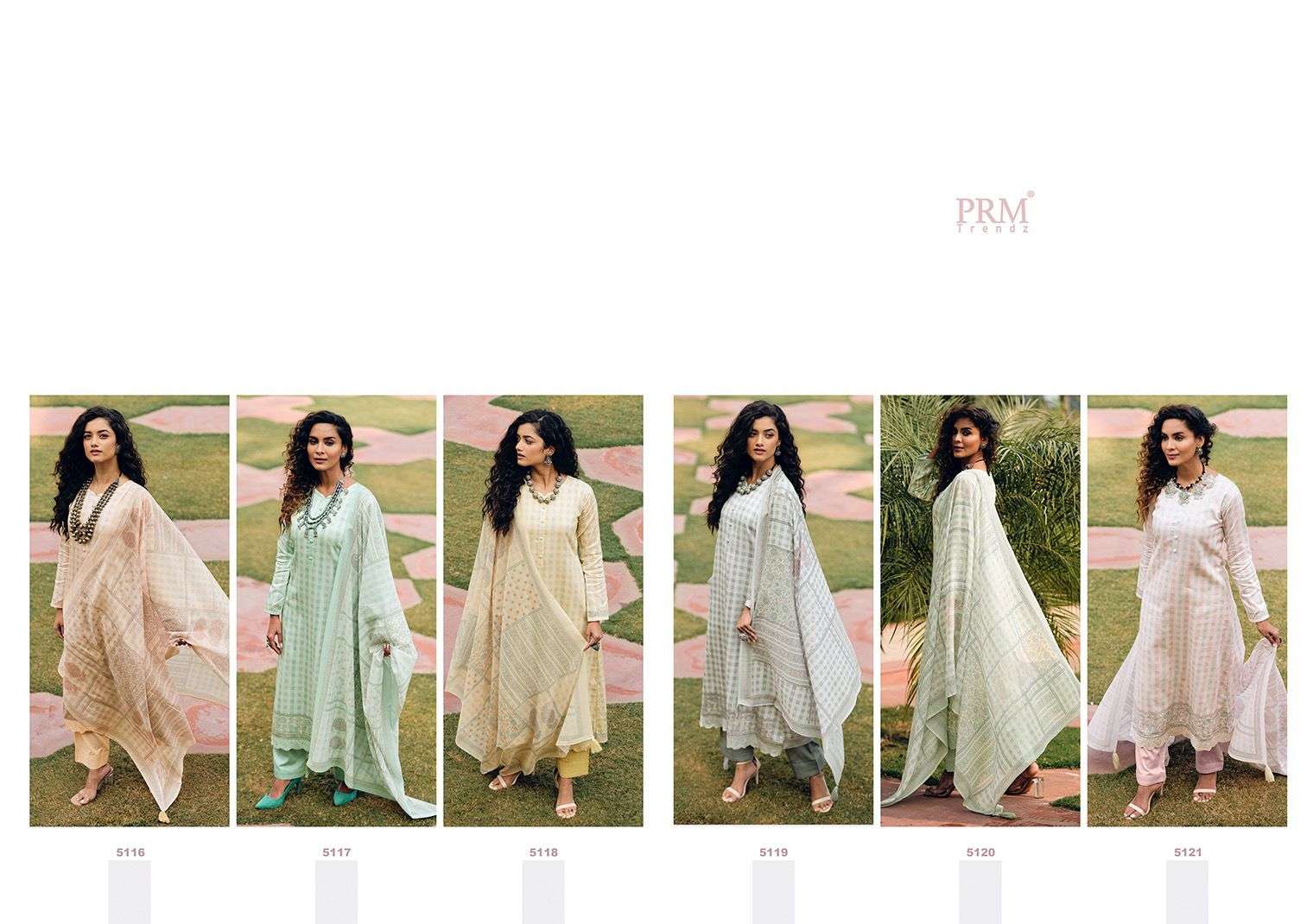 prm trendz summer essentials 5116-5121 series fancy designer salwar kameez catalogue online wholesaler surat 