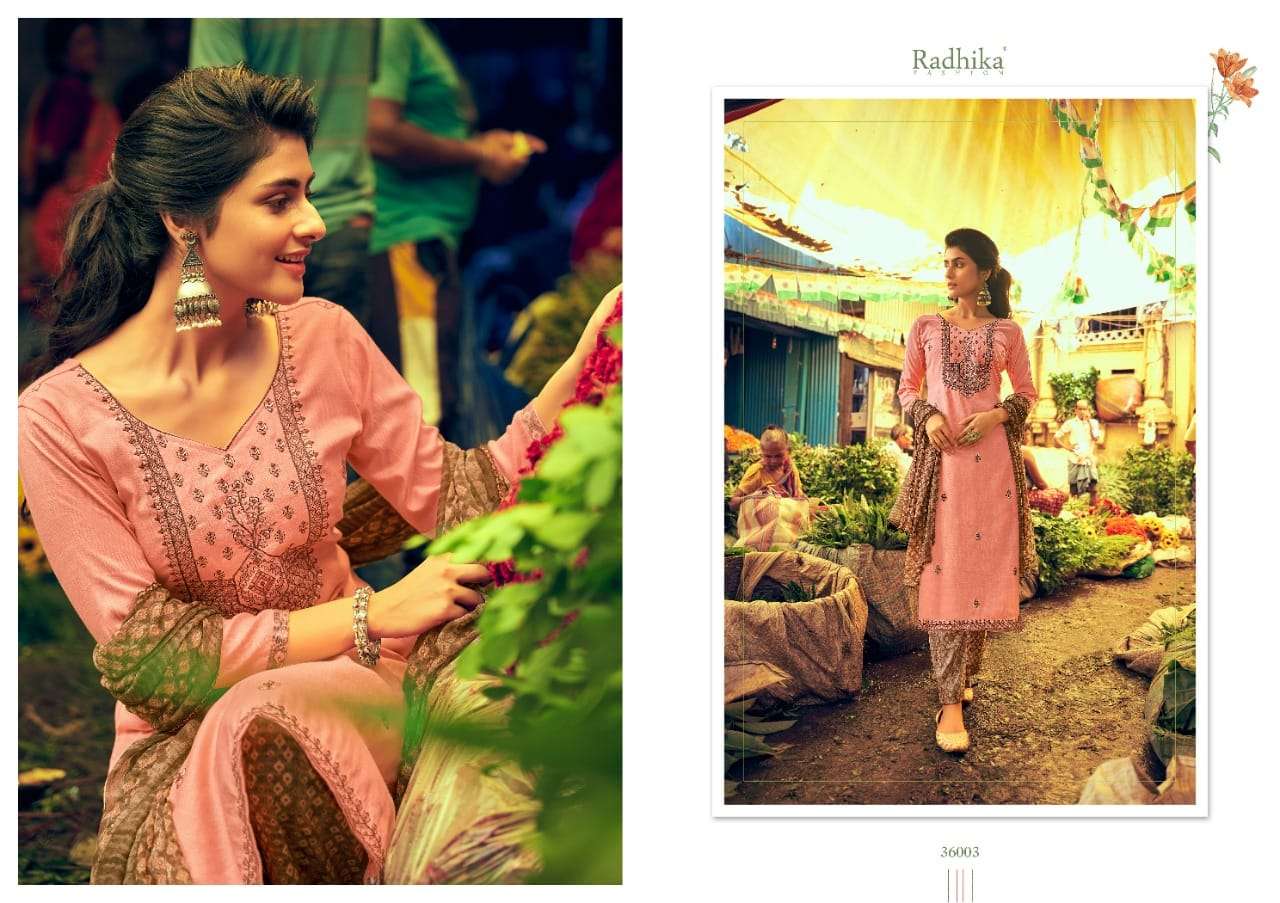 radhika fashion ashma 36001-36006 series indian designer salwar kameez catalogue online supplier surat 
