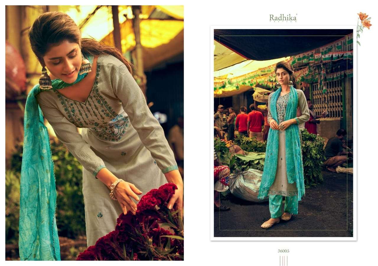 radhika fashion ashma 36001-36006 series indian designer salwar kameez catalogue online supplier surat 