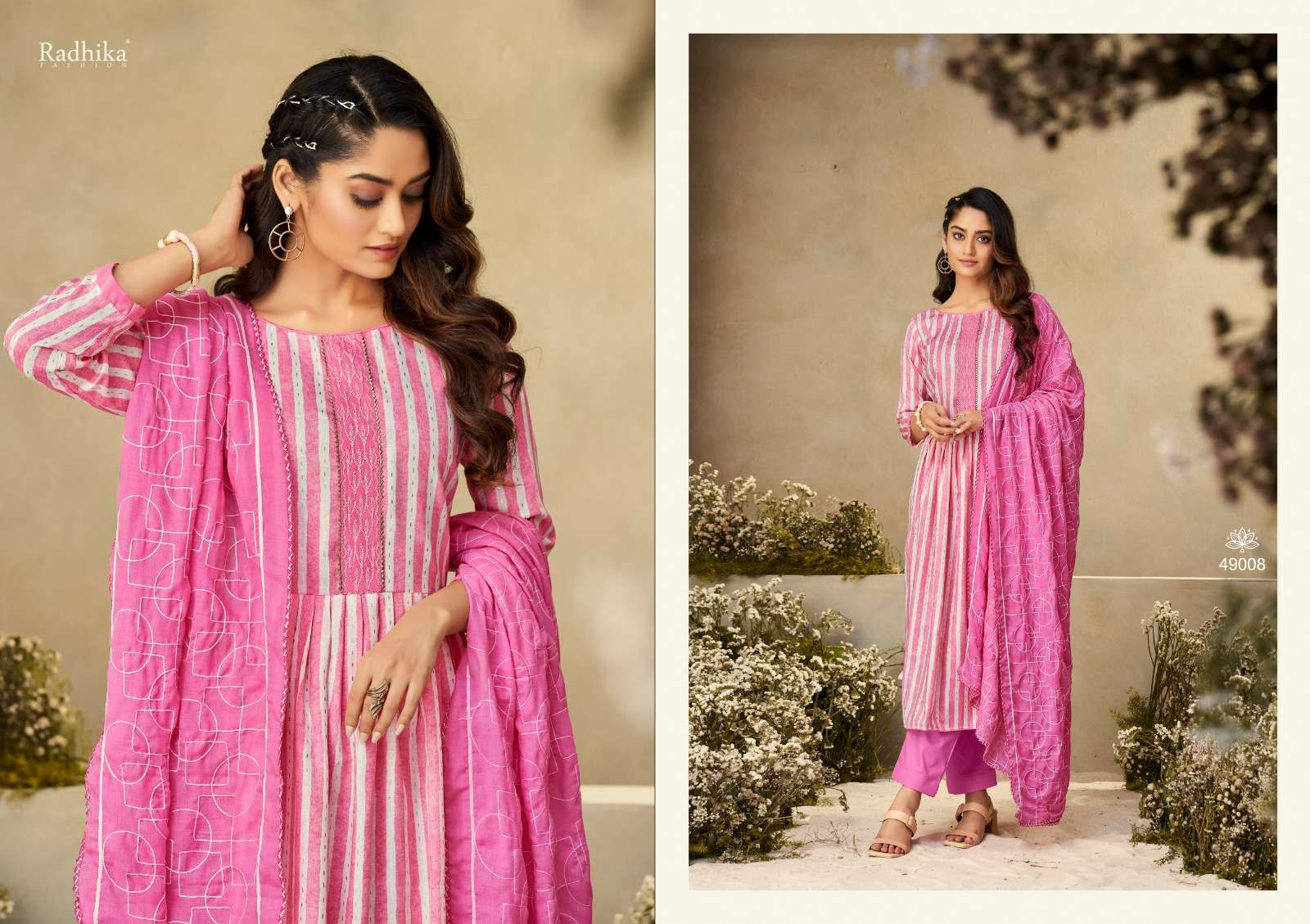 radhika fashion blossom vol-12 49001-49008 series indian designer salwar kameez catalogue wholesaler sura  