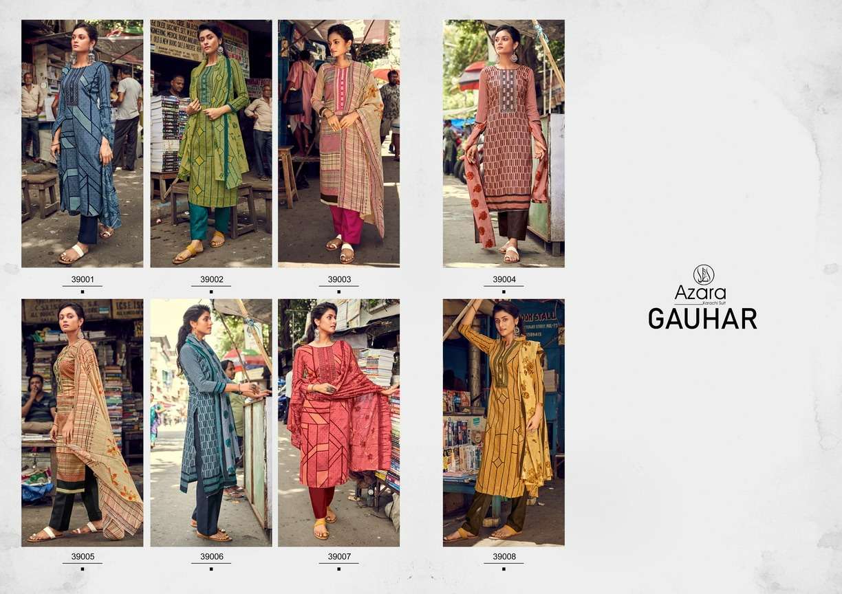 radhika fashion gauhar 39001-39008 series ustitched designer salwar kameez manufacturer surat 
