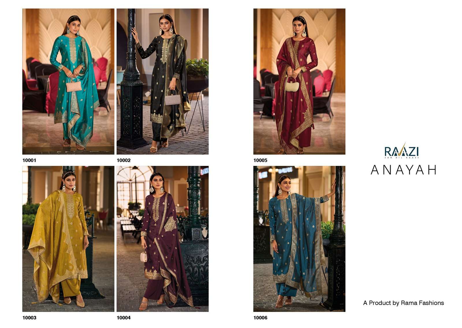 rama fashion anayah 10001-10006 series function special designer salwar kameez catalogue online dealer surat 