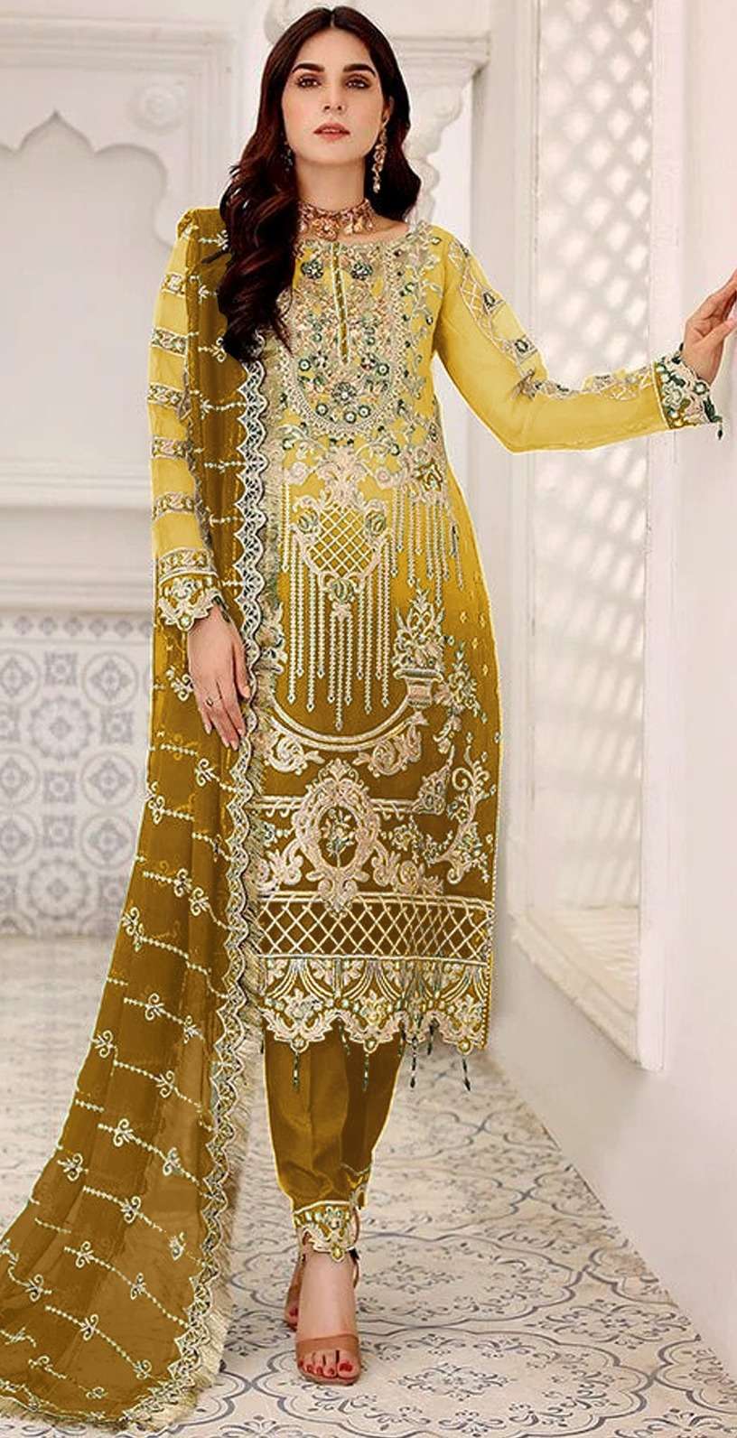 ramsha 580 nx georgette designer pakistani salwar kameez wholesale price surat