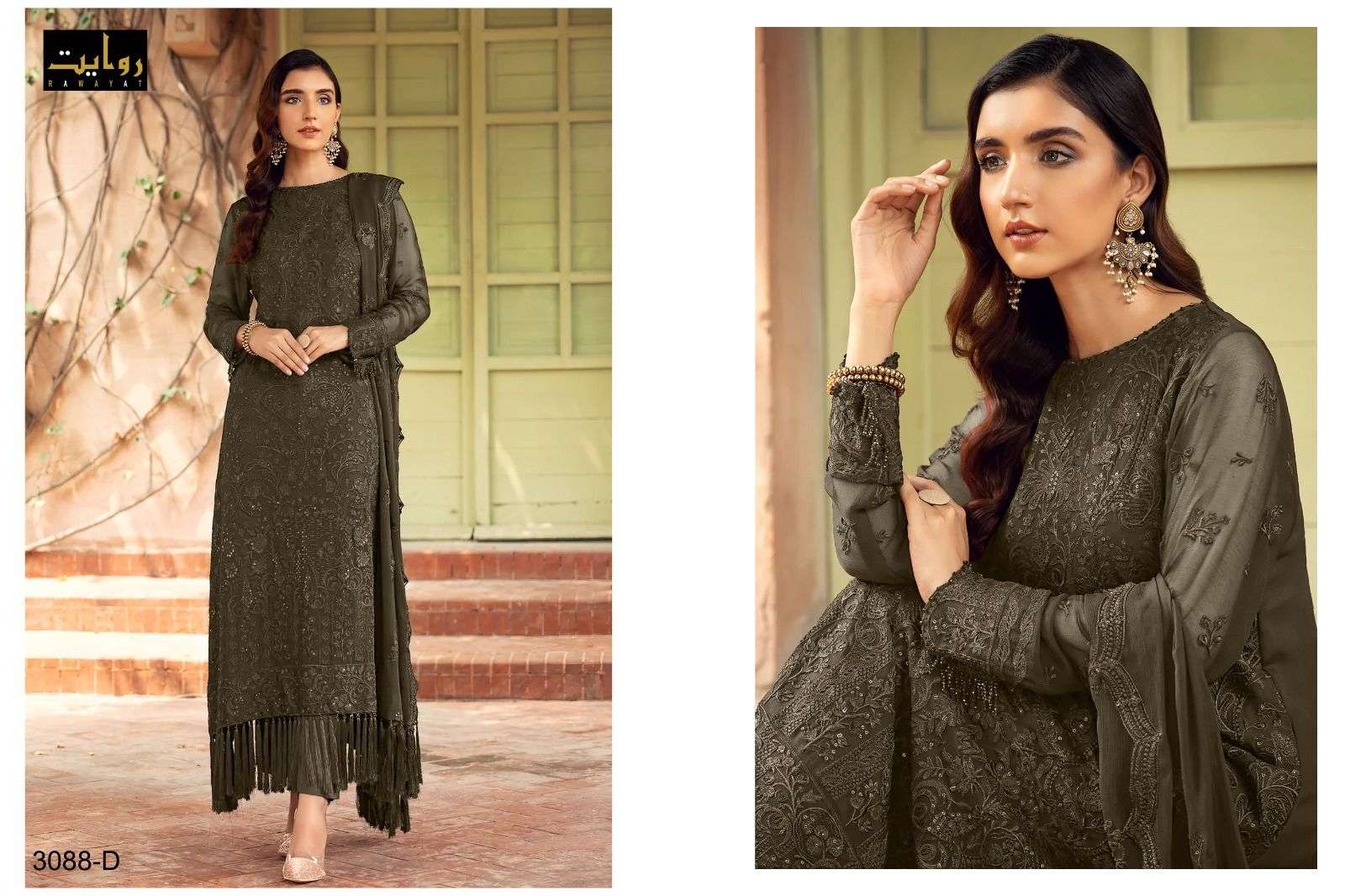 rawayat anaya vol-1 3088 series fancy designer pakistani salwar suits wholesale price surat 