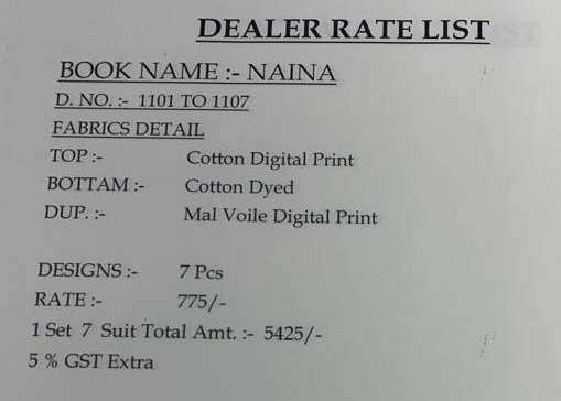 rivaa exports naina 1101-1107 series indian designer salwar kameez catalogue wholesaler surat 