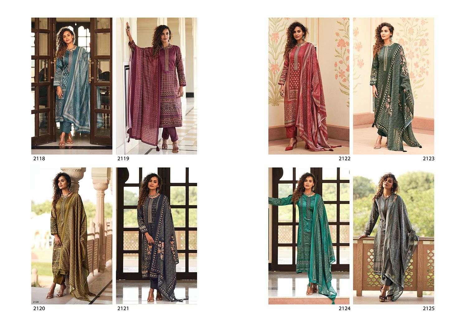 sadhana fashion magha 2118-2125 series unstich designer salwar kameez catalogue wholesale price surat 