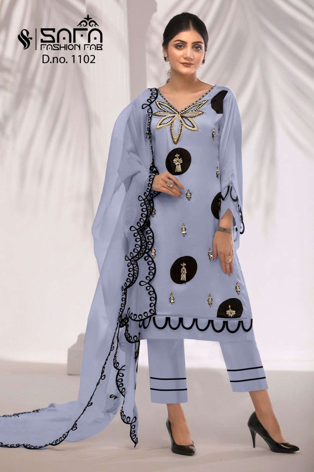safa fashion fab 1102 series readymade designer pakistani salwar suits collection surat 