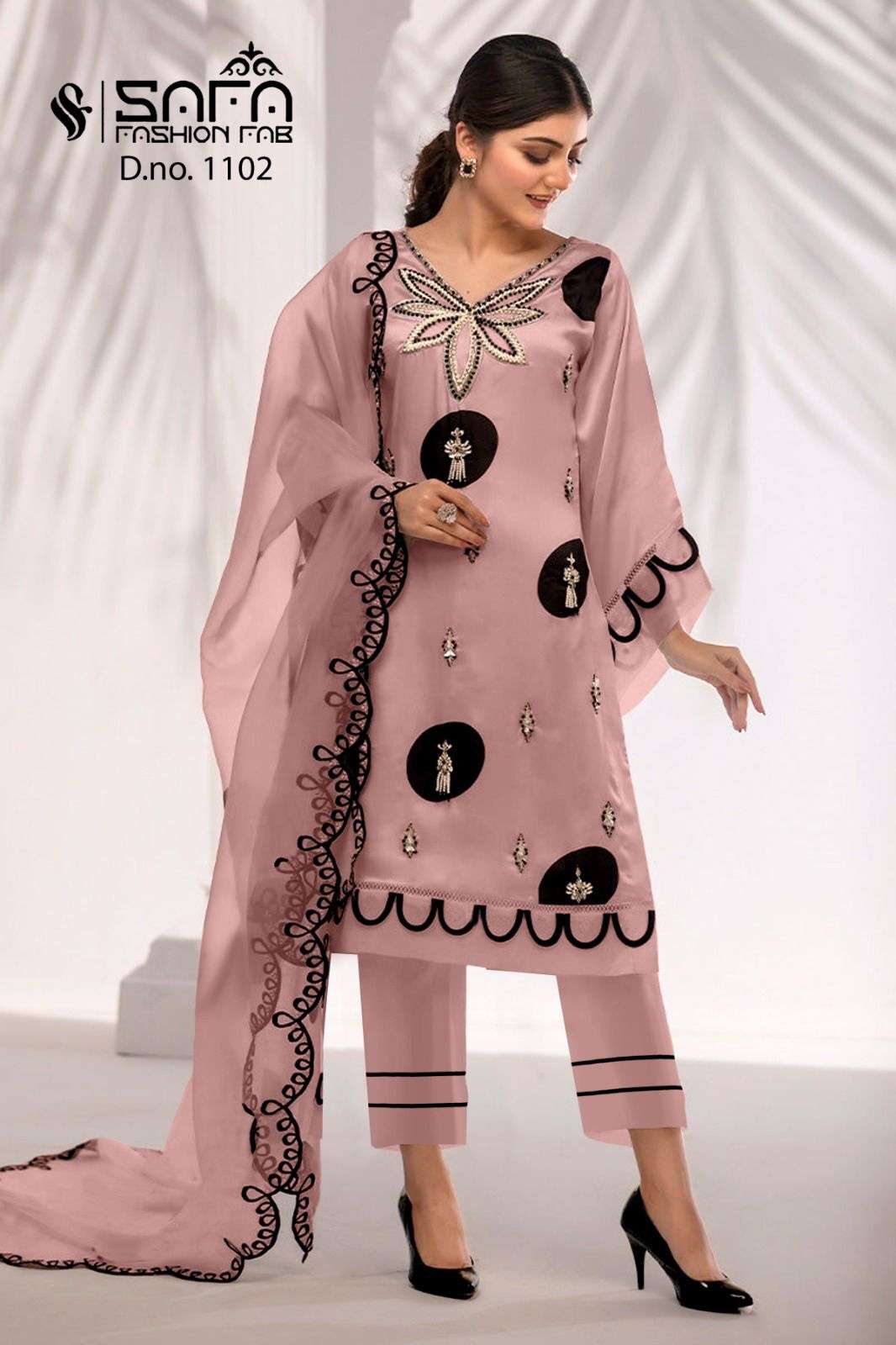 safa fashion fab 1102 series readymade designer pakistani salwar suits collection surat 
