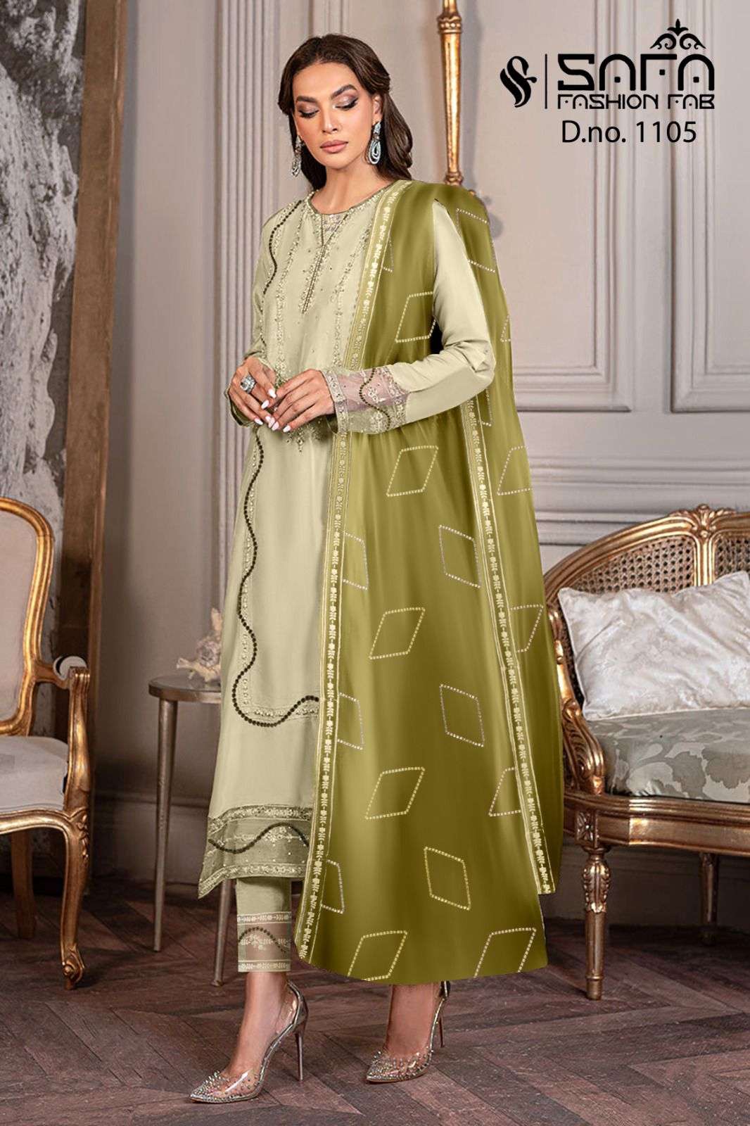 safa fashion fab 1105 series readymade designer pakistani salwar suits wholesale price surat