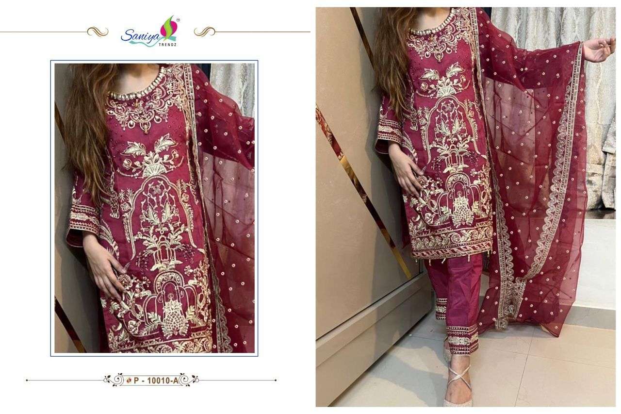 saniya trendz 10010 series exclusive designer pakistani salwar kameez design 2023 