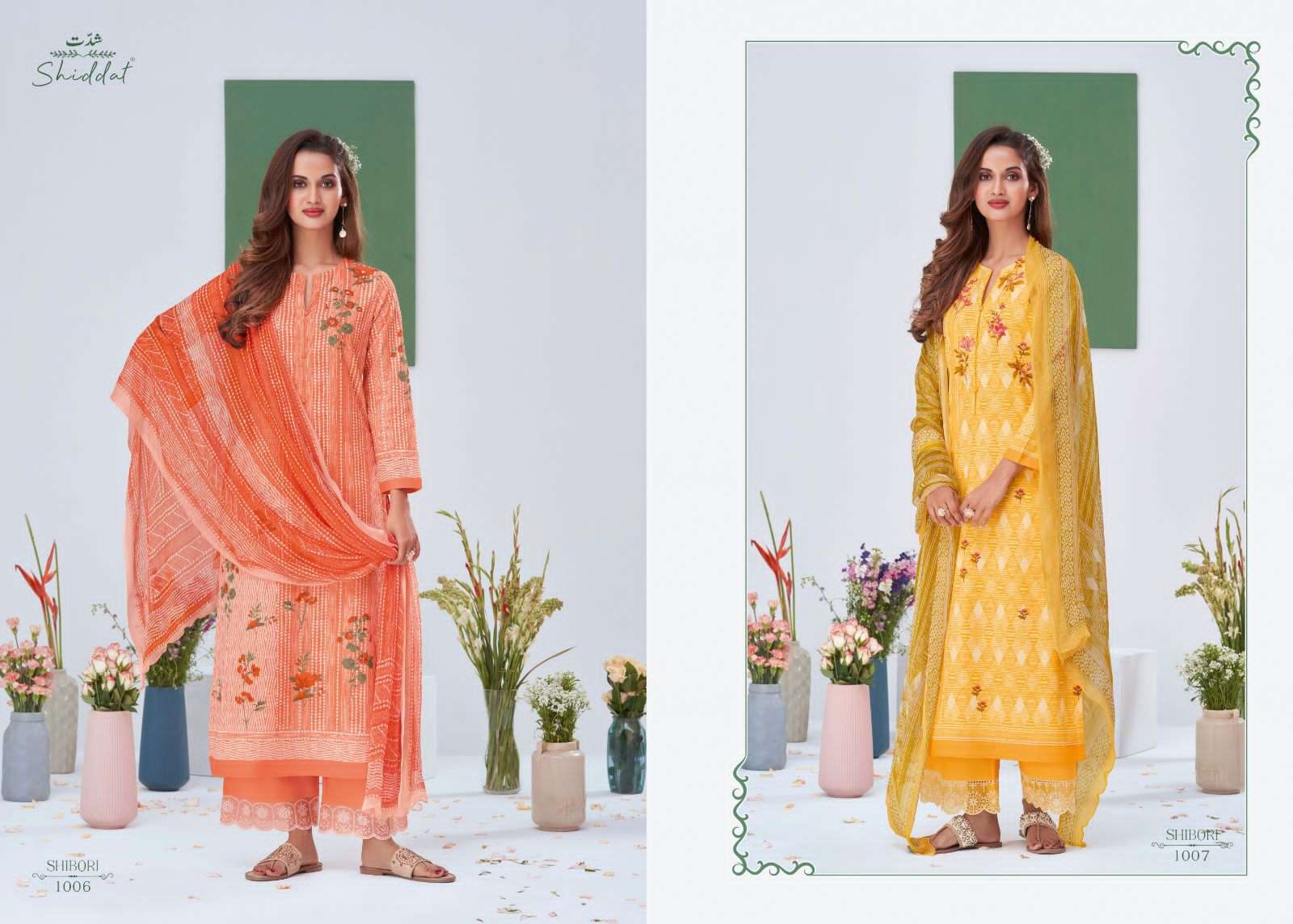 shiddat shibori 1001-1010 series indian designer salwar kameez manufacturer surat 