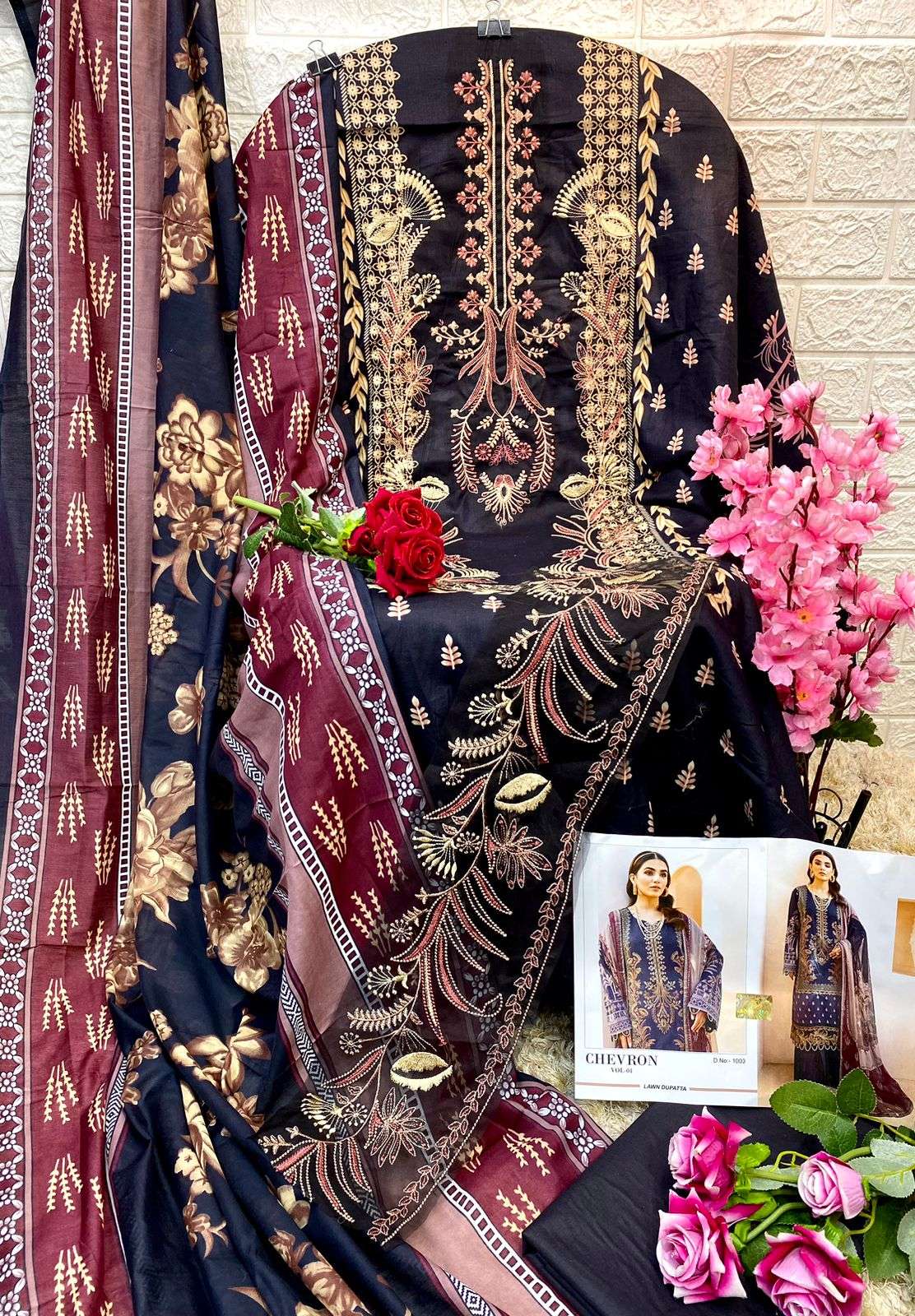 shraddha designer chevron vol-1 1001-1004 series fancy designer salwar kameez catalogue wholesale price surat 