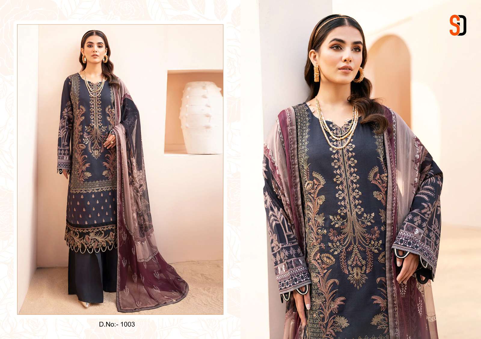 shraddha designer chevron vol-1 1001-1004 series stylish designer salwar suits catalogue online market surat