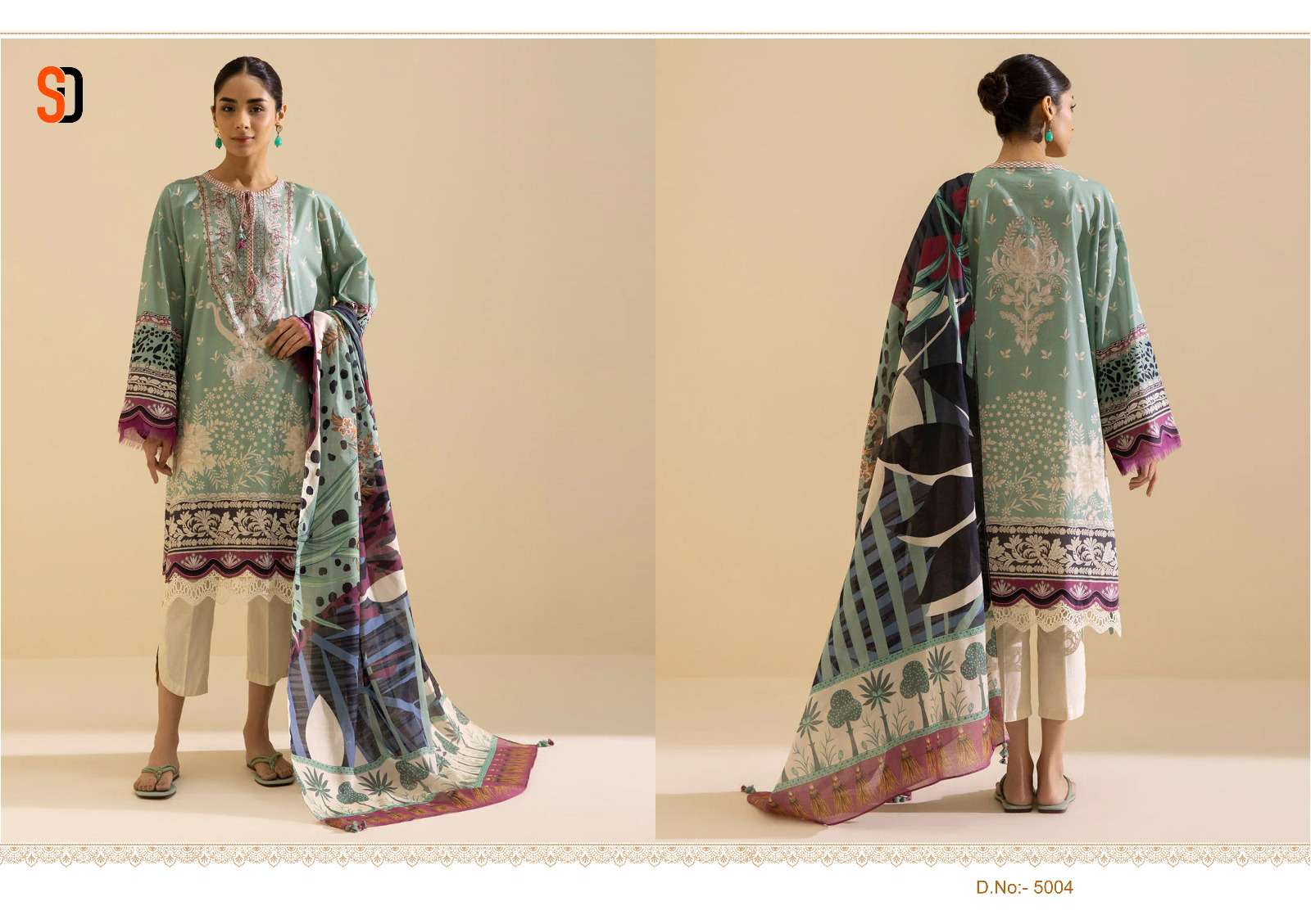 shraddha designer mahgul vol-5 5001-5004 series fancy designer pakistani salwar kameez wholesale price surat 