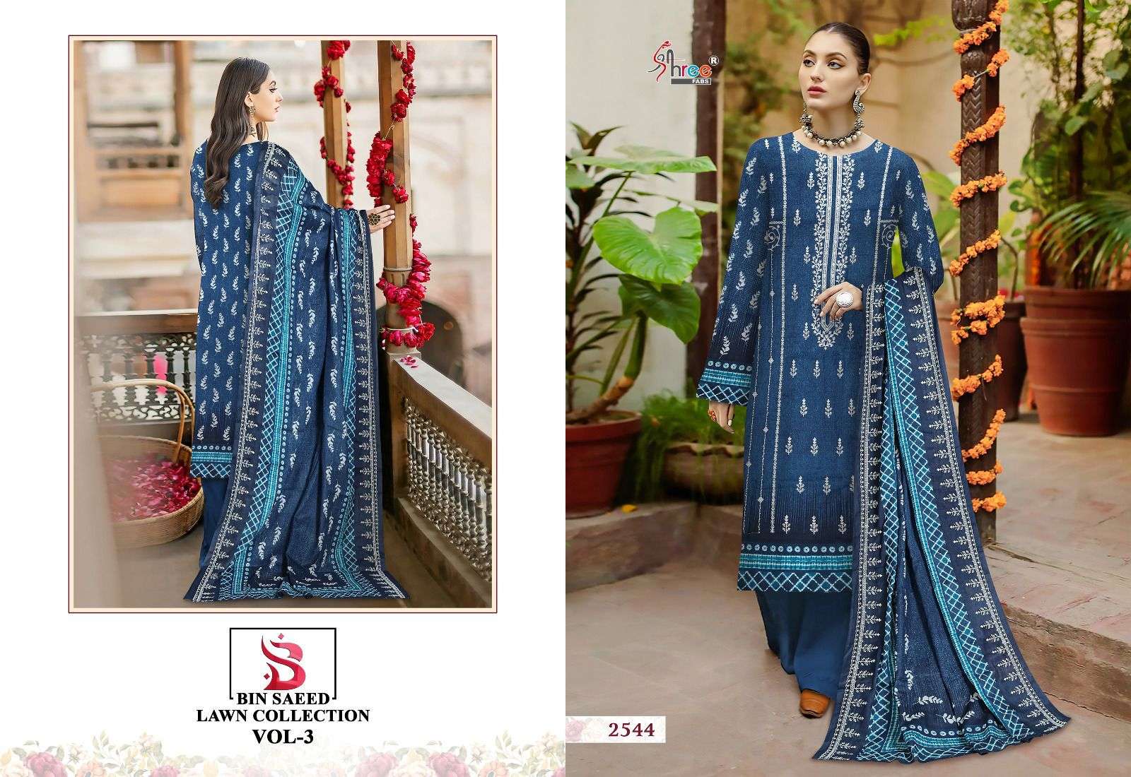 shree fabs bin saeed vol-3 2543-2548 series stylish designer pakistani salwar kameez wholesale price surat 