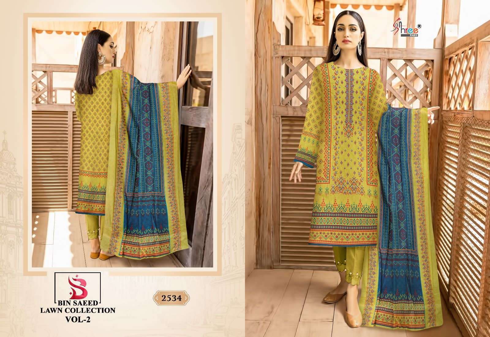 shree fabs bin sareed vol-2 2532-2536 series fancy designer pakistani salwar kameez wholesale price surat 