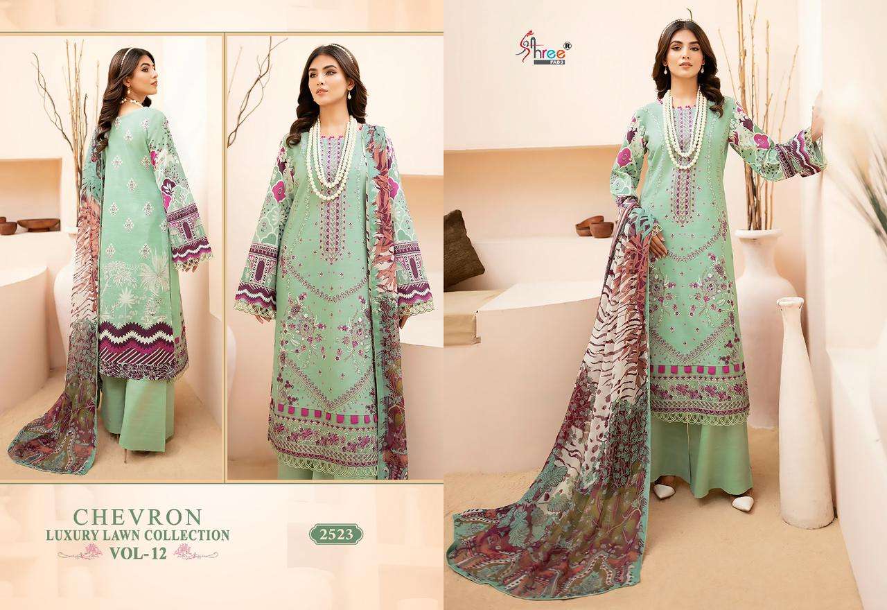 shree fabs chevron vol-12 2522-2526 series exclusive designer pakistani salwar kameez catalogue online dealer surat 