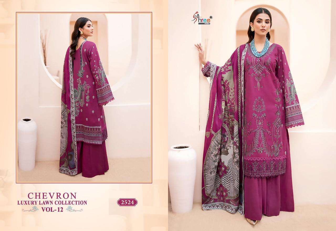 shree fabs chevron vol-12 2522-2526 series exclusive designer pakistani salwar kameez catalogue online dealer surat 