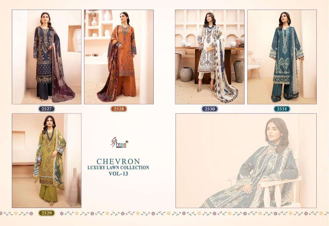 shree fabs chevron vol-13 2527-2531 series exclusive designer pakistani salwar suits online dealer surat 