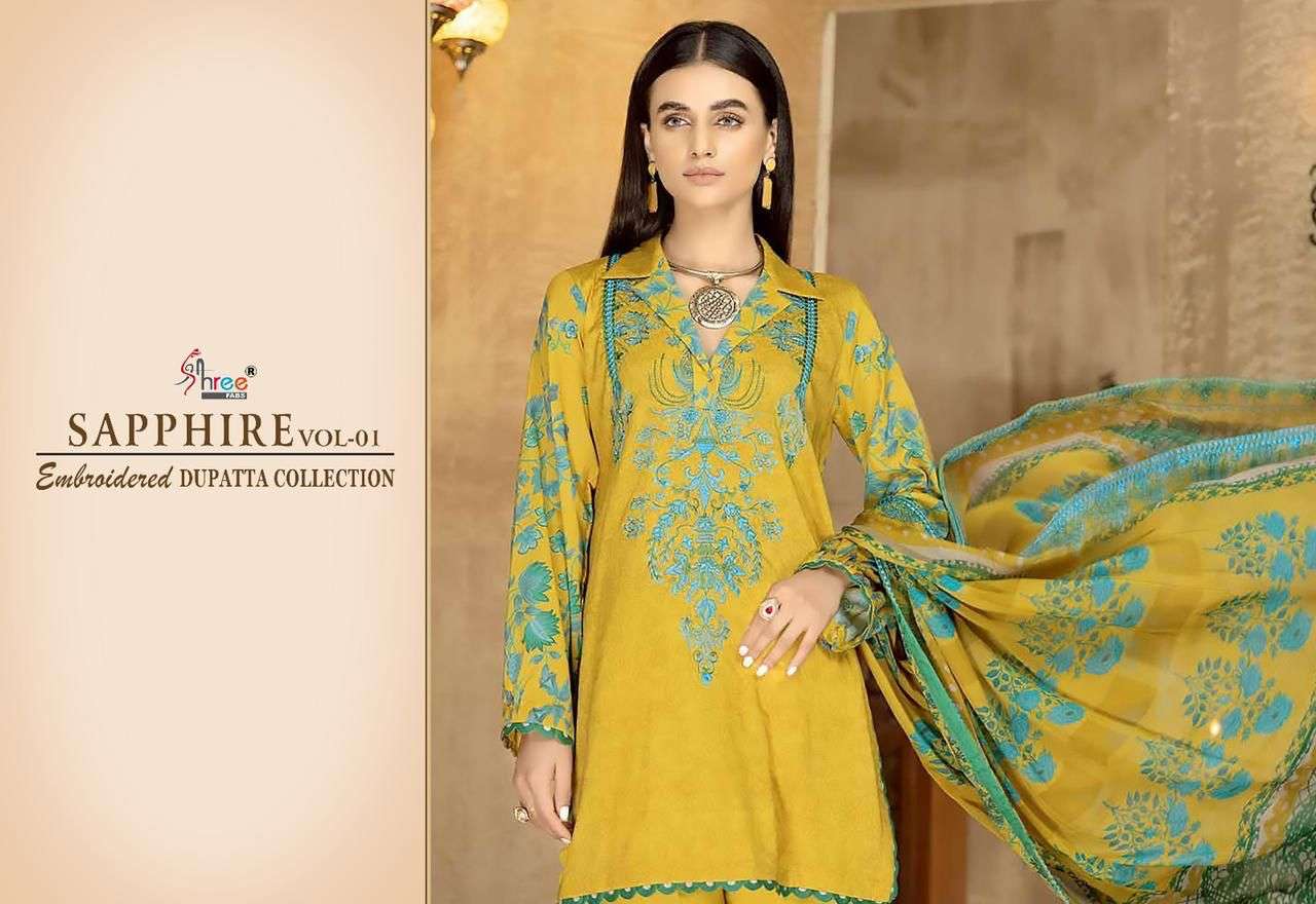 shree fabs sapphire vol-1 2554-2558 series exclusive designer pakistani salwar suits surat 
