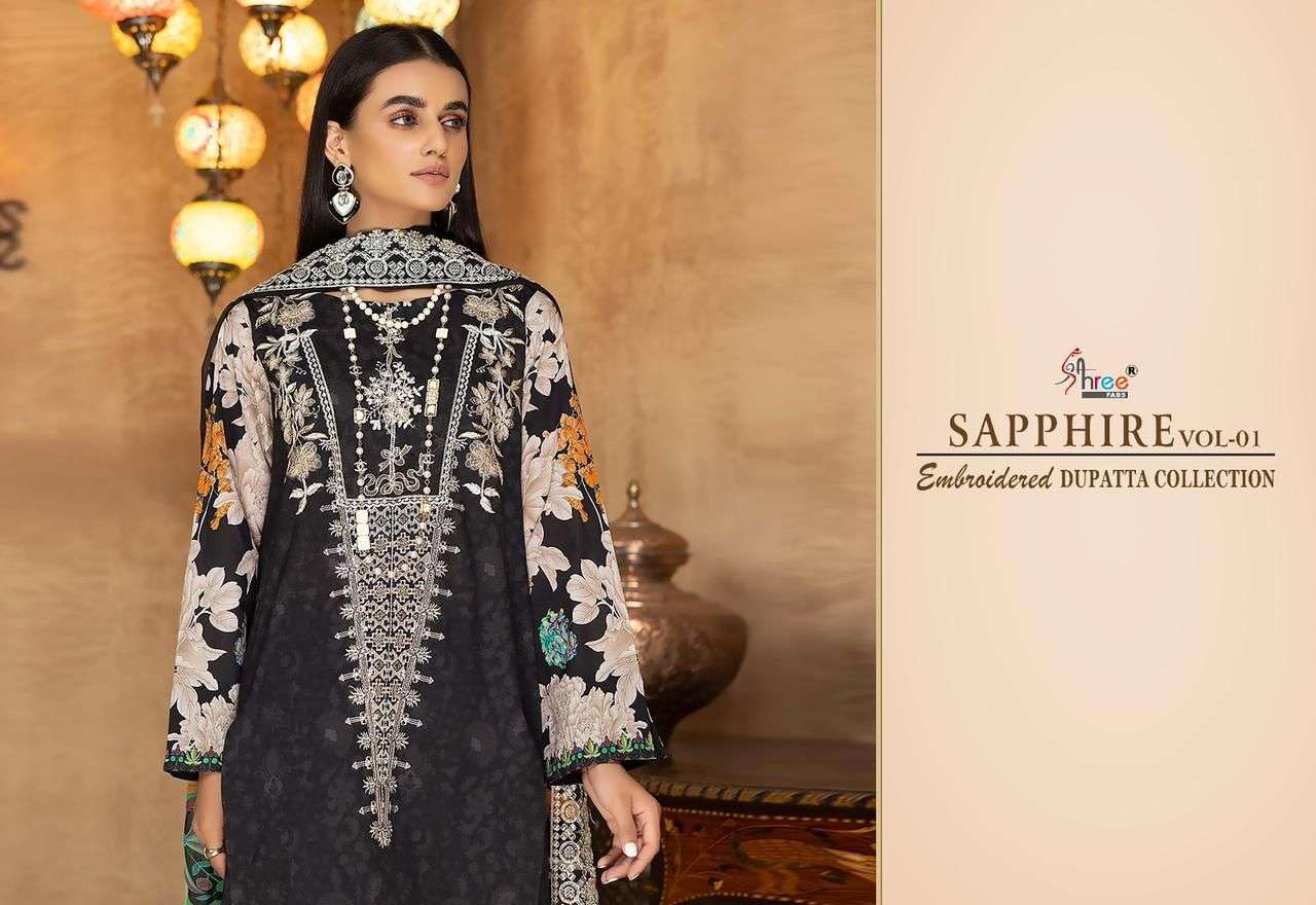 shree fabs sapphire vol-1 2554-2558 series stylish look designer pakistani salwar suits manufacturer surat 