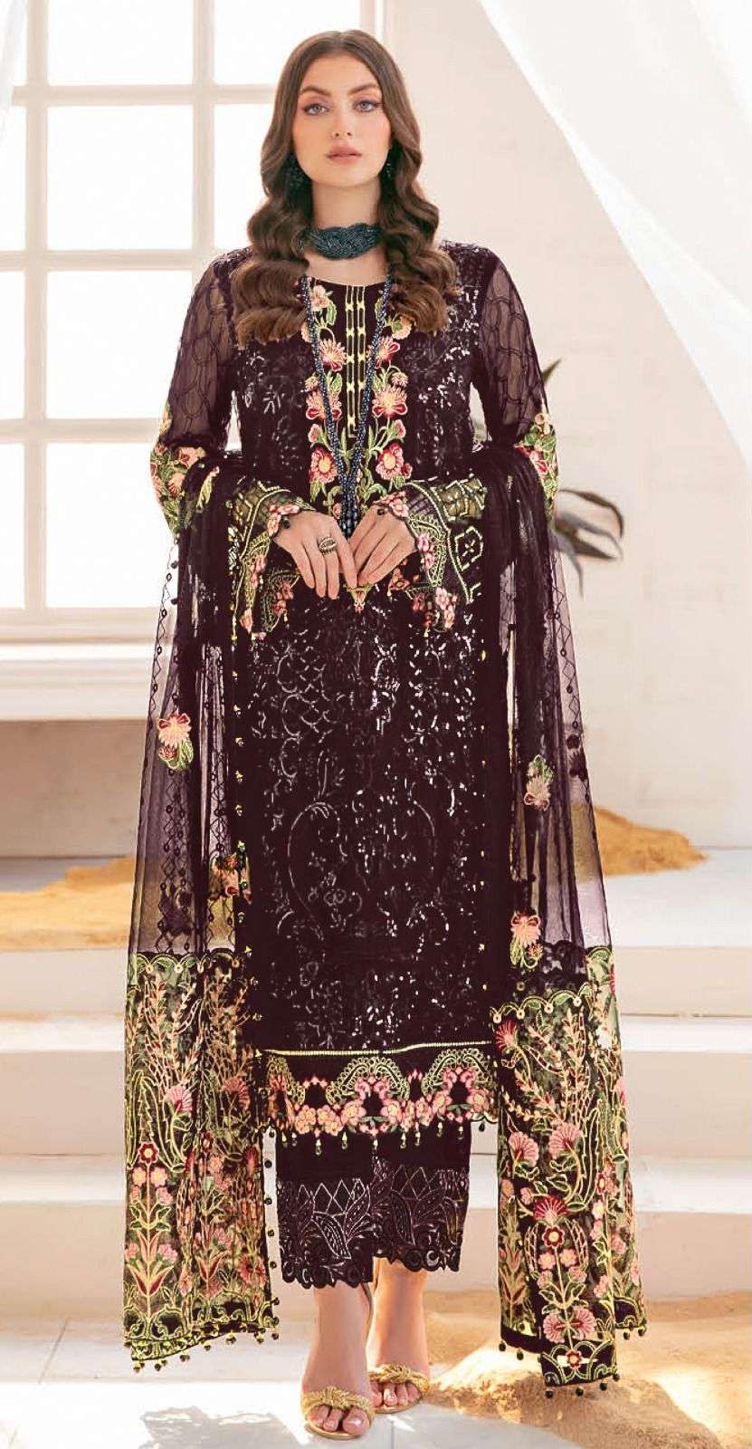 simra 15 series faux georgette designer pakistani salwar kameez catalogue wholesaler surat 