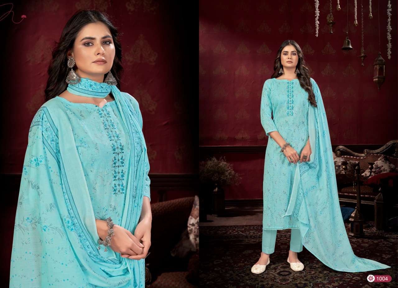 siyona zahara 1001-1008 series unstich designer salwar kameez catalogue online market surat 