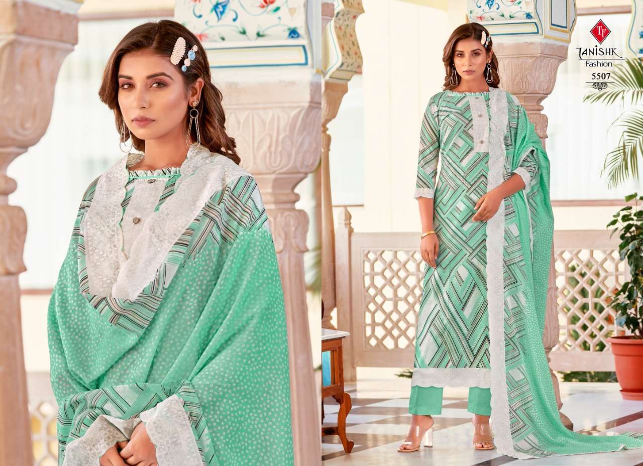 tanishk fashion firdous 5501-5508 series summer seasons special designer salwar kameez catalogue manufacturer surat 