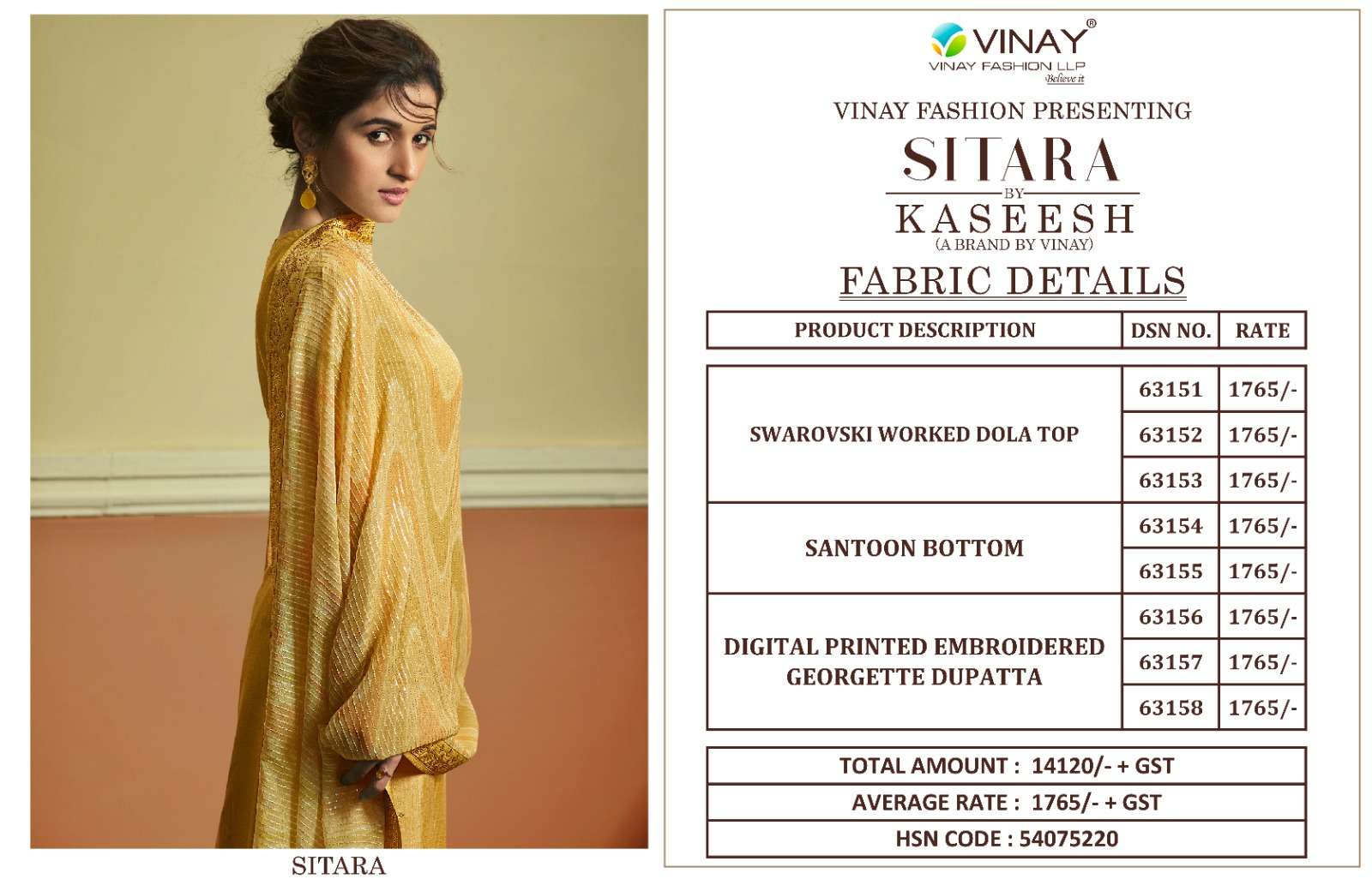 vinay fashion sitara 63151-63157 series exclusive designer salwar suits catalogue online dealer surat