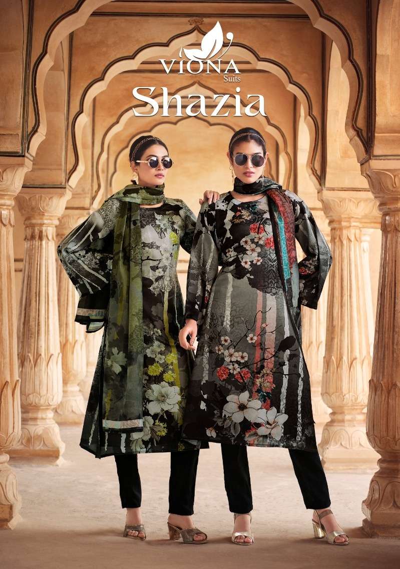 viona suits shazia 8001-8006 series digital printed designer salwar kameez catalogue design 2023 