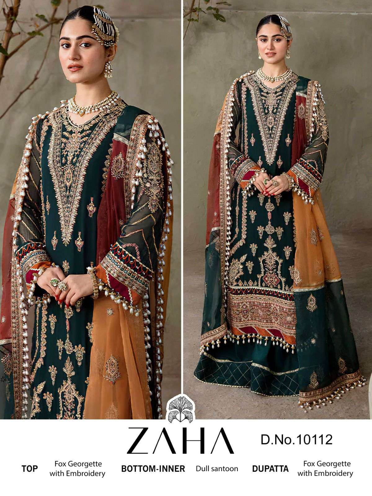 zaha aaeesha vol-1 10112-10115 series georgette designer pakistani salwar kameez catalogue online dealer surat 