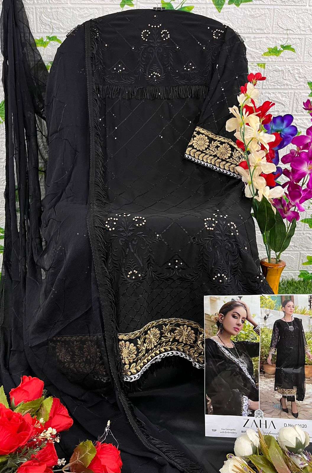 zaha aaliya vol-1 10120-10122 series fancy look designer pakistani salwar suits catalogue collection in surat