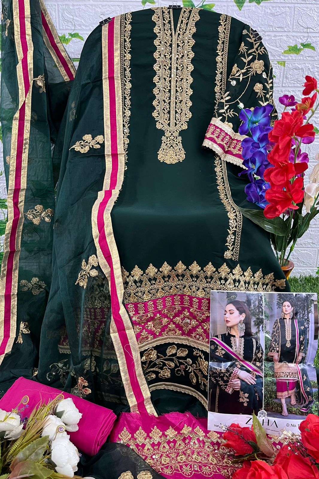 zaha aaliya vol-1 10120-10122 series fancy look designer pakistani salwar suits catalogue collection in surat