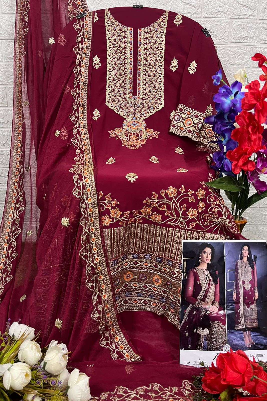  zaha khushbu vol-2 10097-10099 series stylish designer pakistani salwar kameez wholesale price surat