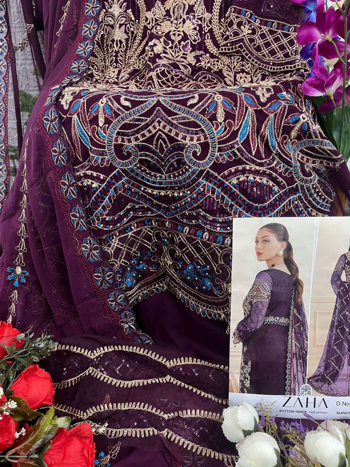 zaha ramsha vol-7 10130 series stylish look designer pakistani salwar wholesaler surat 