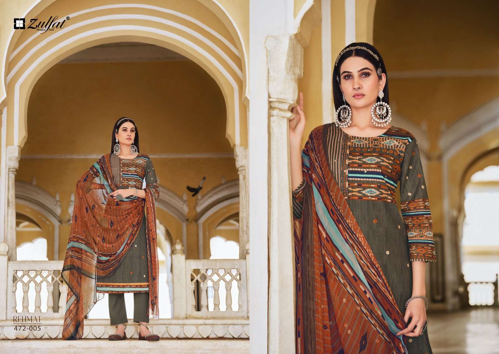 zulfat designer suits rehmat fancy designer salwar kameez catalogue surat 