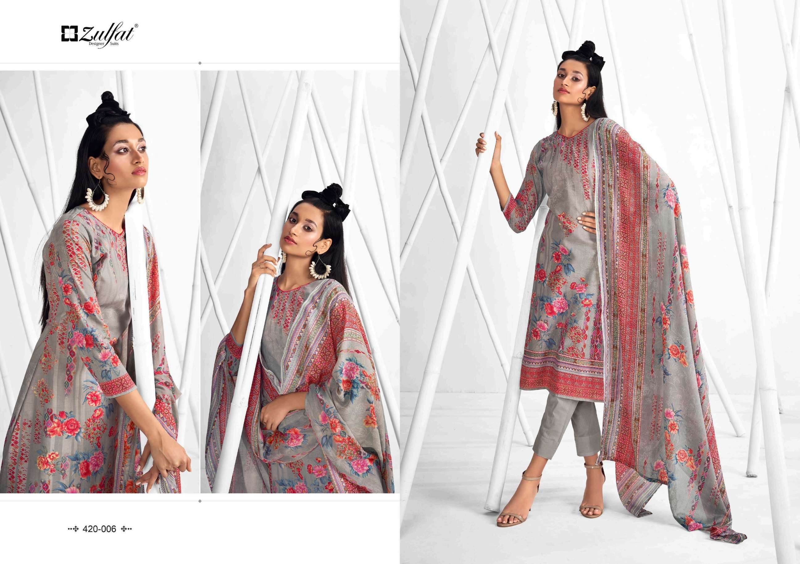 zulfat designer suits shaheen unstich designer salwar kameez catalogue manufacturer surat 