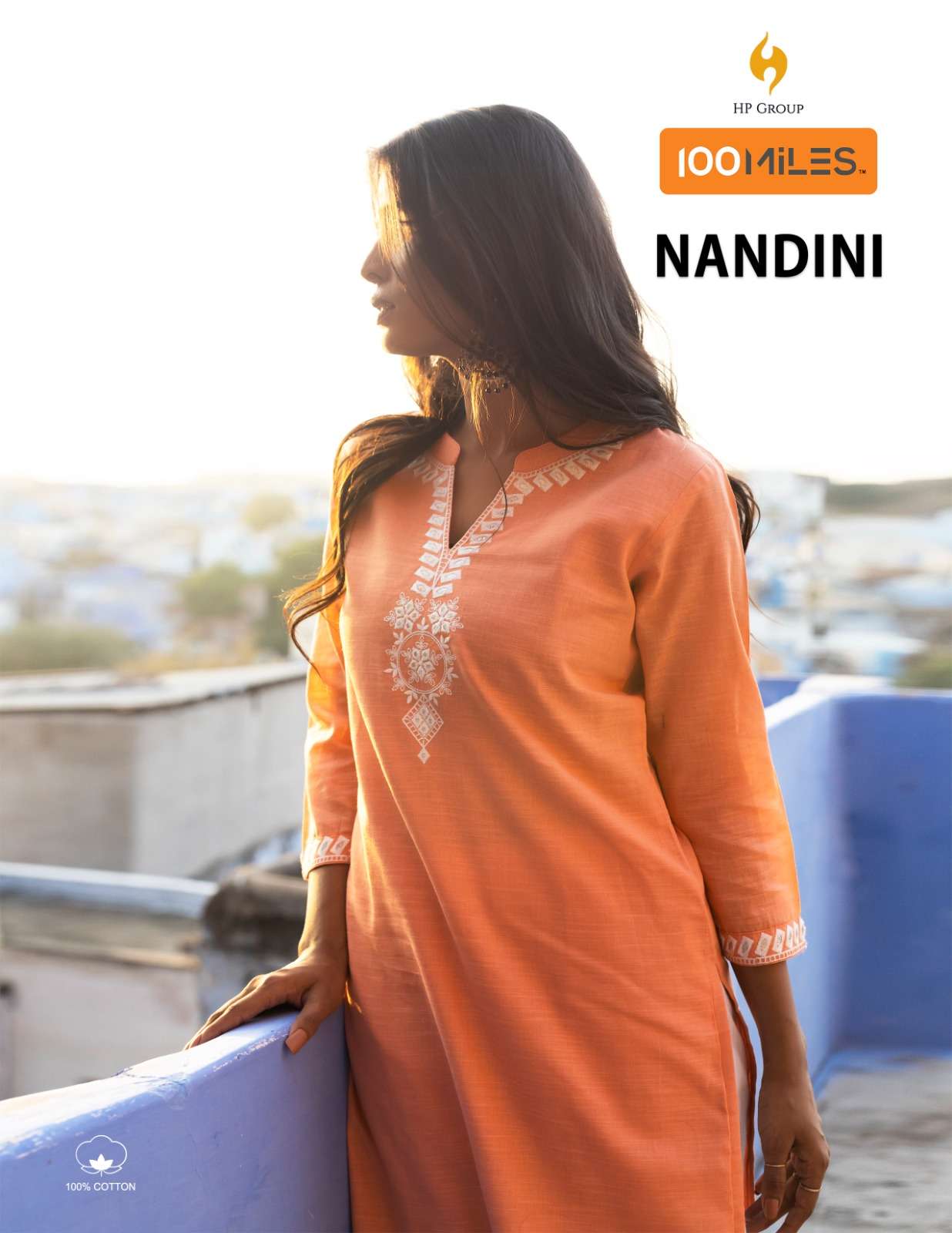 100 miles nandini 01-04 series pure cotton with work kurtis catalogue wholesale price surat 